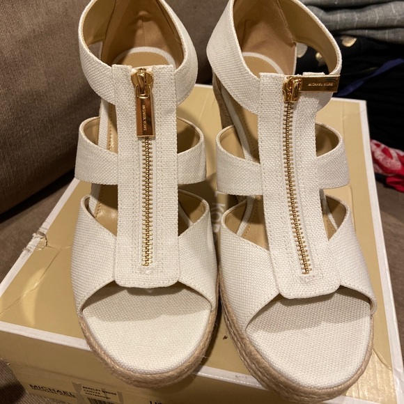 Michael Kors Shoes - Michael Kors Canvas Wedge sandal